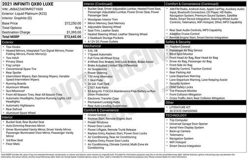 2021 INFINITI QX80 Luxe