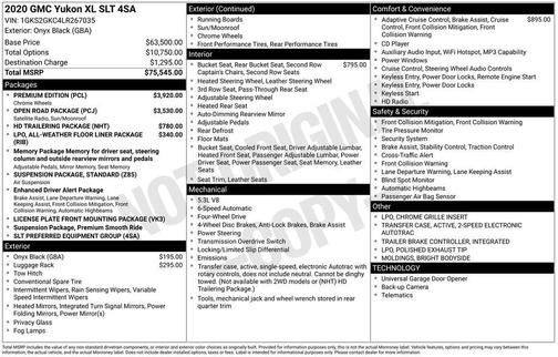 2020 GMC Yukon XL SLT