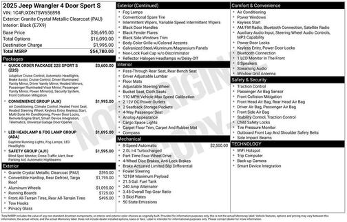 2025 Jeep Wrangler Sport