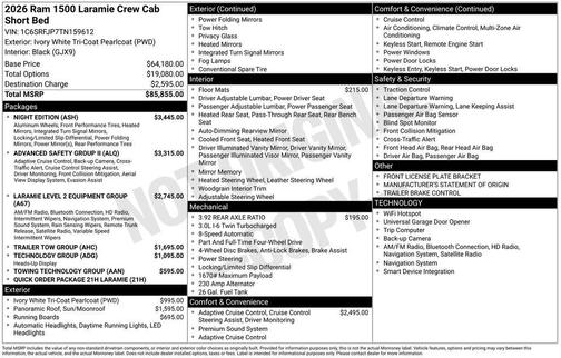 2026 RAM 1500 Laramie