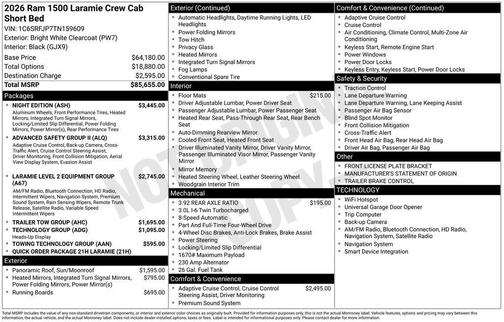2026 RAM 1500 Laramie