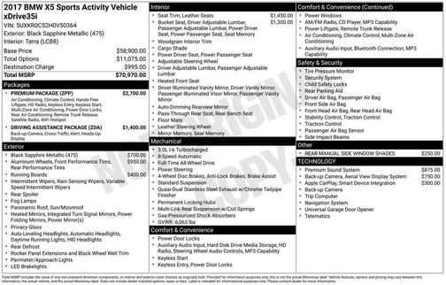 2017 BMW X5 xDrive35i