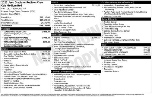 2022 Jeep Gladiator Rubicon