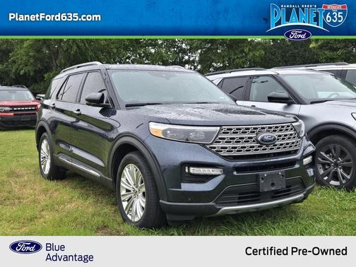 Blue Metallic 2023 Ford Explorer Limited