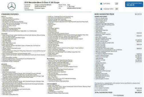 2018 Mercedes-Benz C-Class C 300