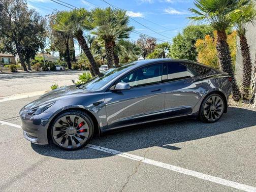 Gray 2022 Tesla Model 3 Performance
