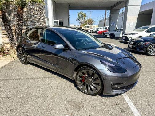 Gray 2022 Tesla Model 3 Performance