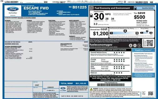 Gray 2022 Ford Escape SE