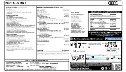 2021 Audi RS 7 4.0T quattro