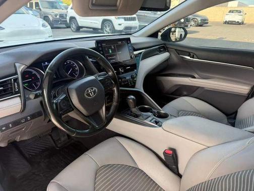 White 2021 Toyota Camry Hybrid SE