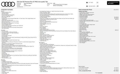 2023 Audi Q3 45 S line Premium