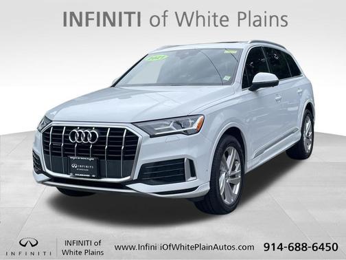Glacier White Metallic 2021 Audi Q7 45 Premium Plus