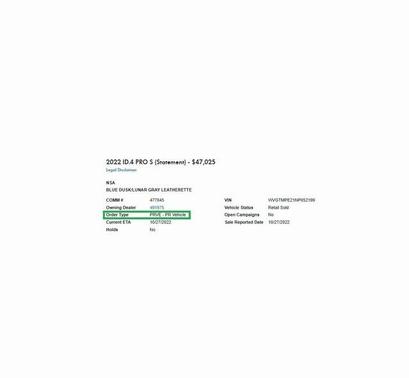 2022 Volkswagen ID.4 Pro S