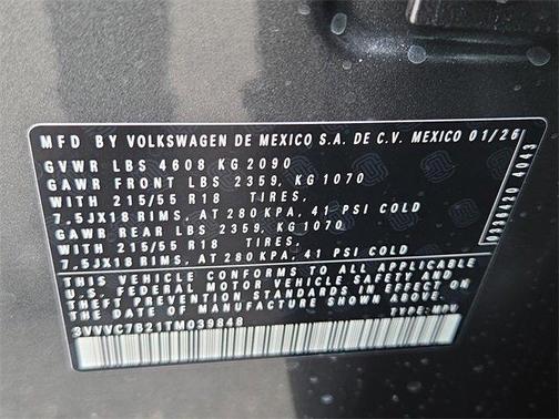 2026 Volkswagen Taos 1.5T SE