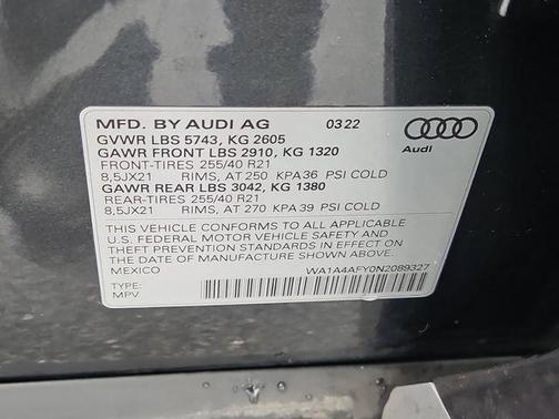 Daytona Gray Pearl Effect 2022 Audi SQ5 3.0T Premium