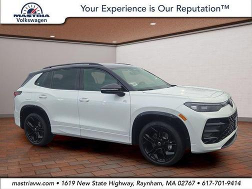 Opal White W/Deep Black Roof 2026 Volkswagen Tiguan 2.0T SE R-Line Black