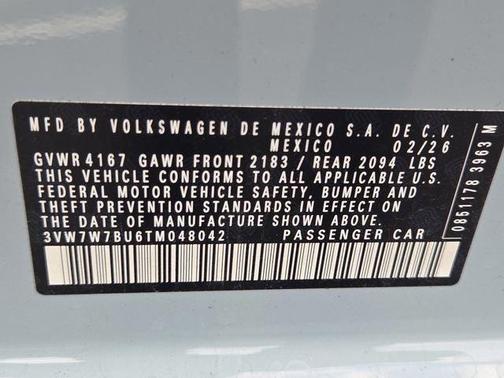 Gray 2026 Volkswagen Jetta 1.5T SE