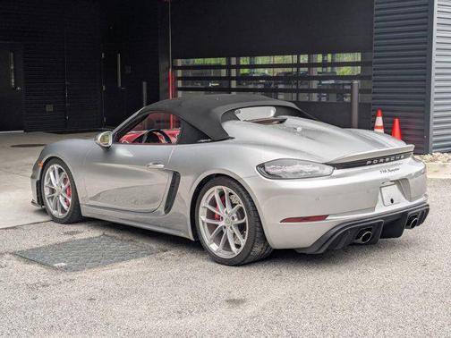 GT Silver Metallic 2021 Porsche 718 Spyder Roadster