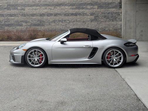 GT Silver Metallic 2021 Porsche 718 Spyder Roadster