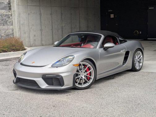 GT Silver Metallic 2021 Porsche 718 Spyder Roadster