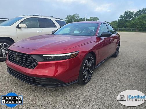 Radiant Red Metallic 2025 Honda Accord Hybrid Sport