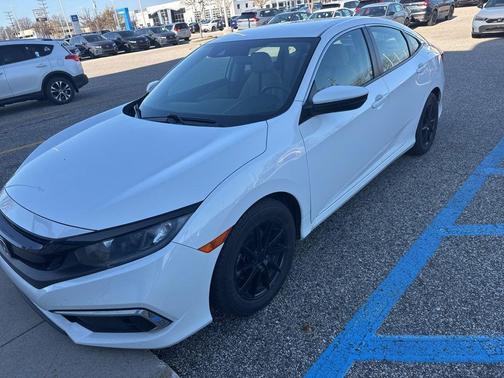 Platinum White Pearl 2019 Honda Civic LX