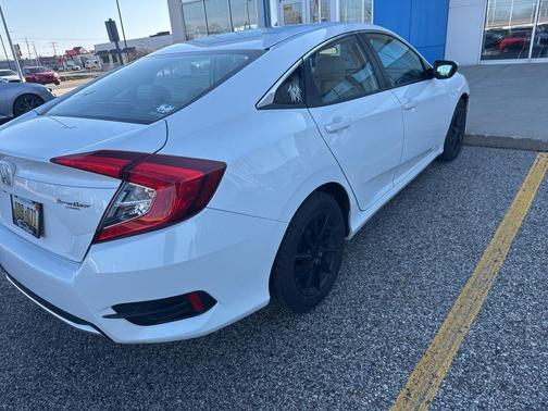 Platinum White Pearl 2019 Honda Civic LX
