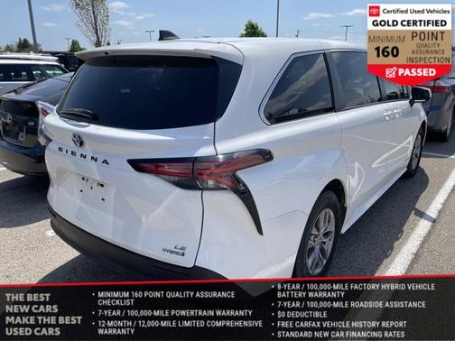 Super White 2021 Toyota Sienna LE