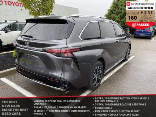 Magnetic Gray Metallic 2025 Toyota Sienna Platinum