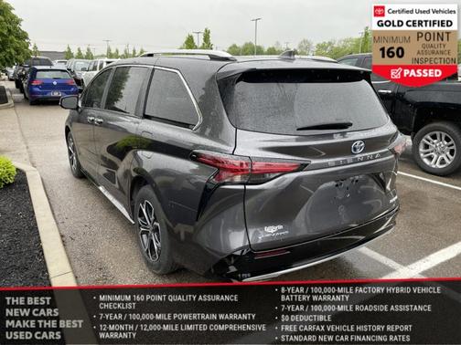 Magnetic Gray Metallic 2025 Toyota Sienna Platinum