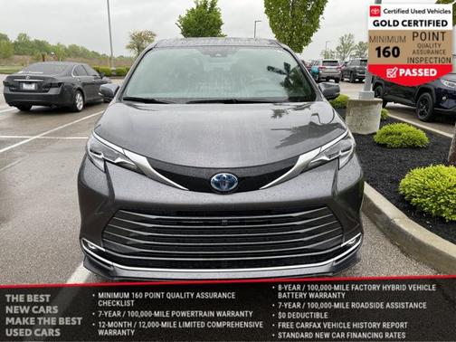Magnetic Gray Metallic 2025 Toyota Sienna Platinum