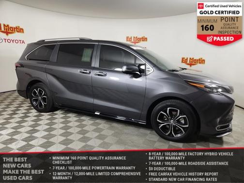 Magnetic Gray Metallic 2025 Toyota Sienna Platinum