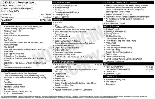 2025 Subaru Forester Sport