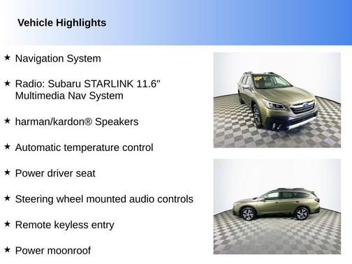 Autumn Green Metallic 2022 Subaru Outback Touring