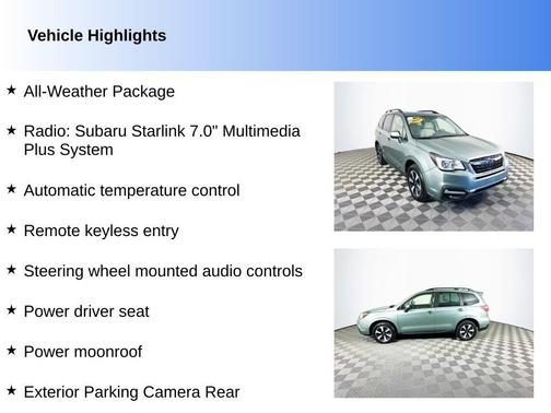 Jasmine Green Metallic 2017 Subaru Forester 2.5i Premium
