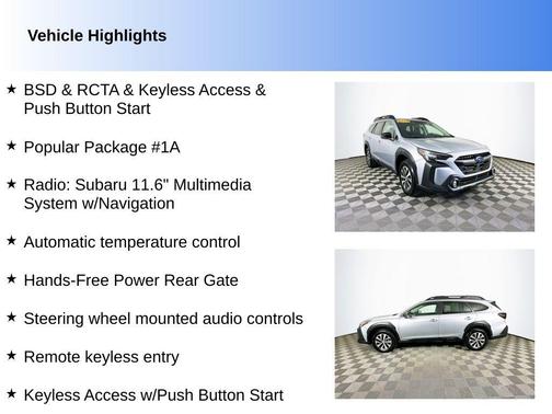 Silver 2025 Subaru Outback Premium