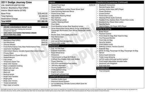 Black 2011 Dodge Journey Crew
