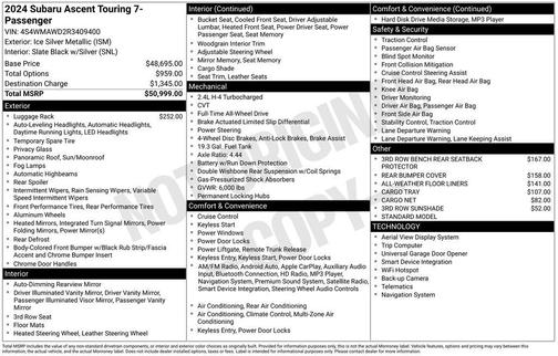 2024 Subaru Ascent Touring
