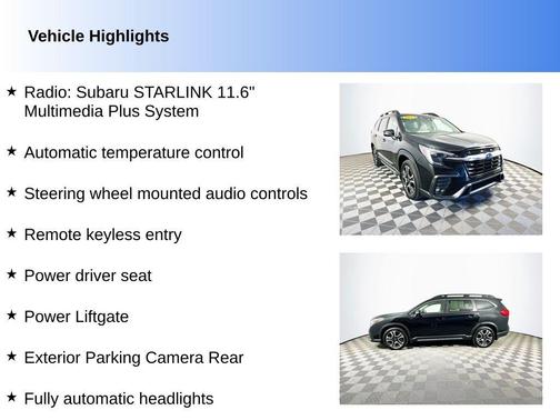 Crystal Black Silica 2023 Subaru Ascent Limited 8-Passenger