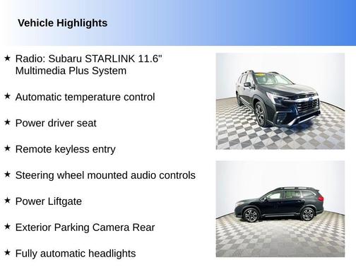 Crystal Black Silica 2023 Subaru Ascent Limited 8-Passenger