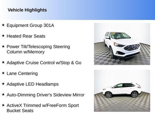 White 2024 Ford Edge Titanium