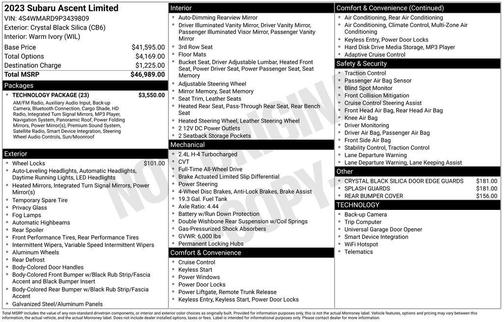 2023 Subaru Ascent Limited 8-Passenger