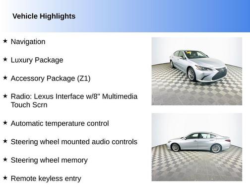 Silver 2023 Lexus ES 300h Luxury