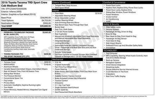 2016 Toyota Tacoma 