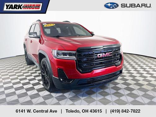 Red 2023 GMC Acadia SLE