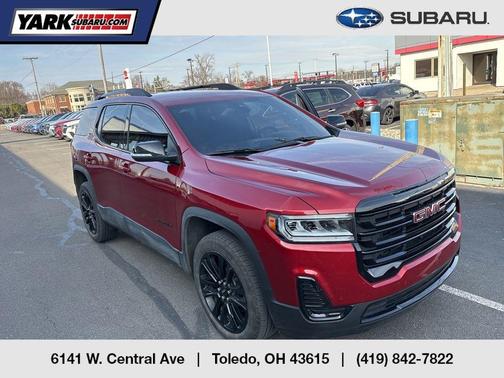 Red 2023 GMC Acadia SLE