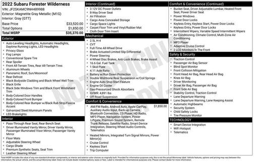 2022 Subaru Forester Wilderness