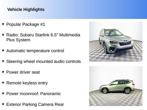 Jasper Green Metallic 2021 Subaru Forester Premium