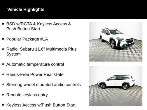 White 2025 Subaru Outback Premium