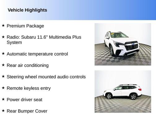 White 2025 Subaru Ascent Premium